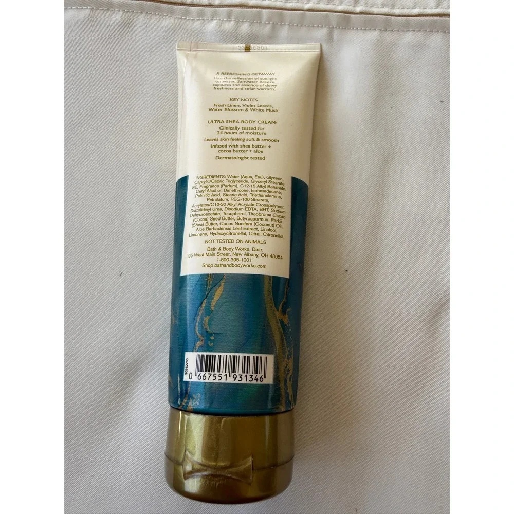 Bath‎ & Body Works Saltwater Breeze Ultra Shea Body Cream 8oz  99% full